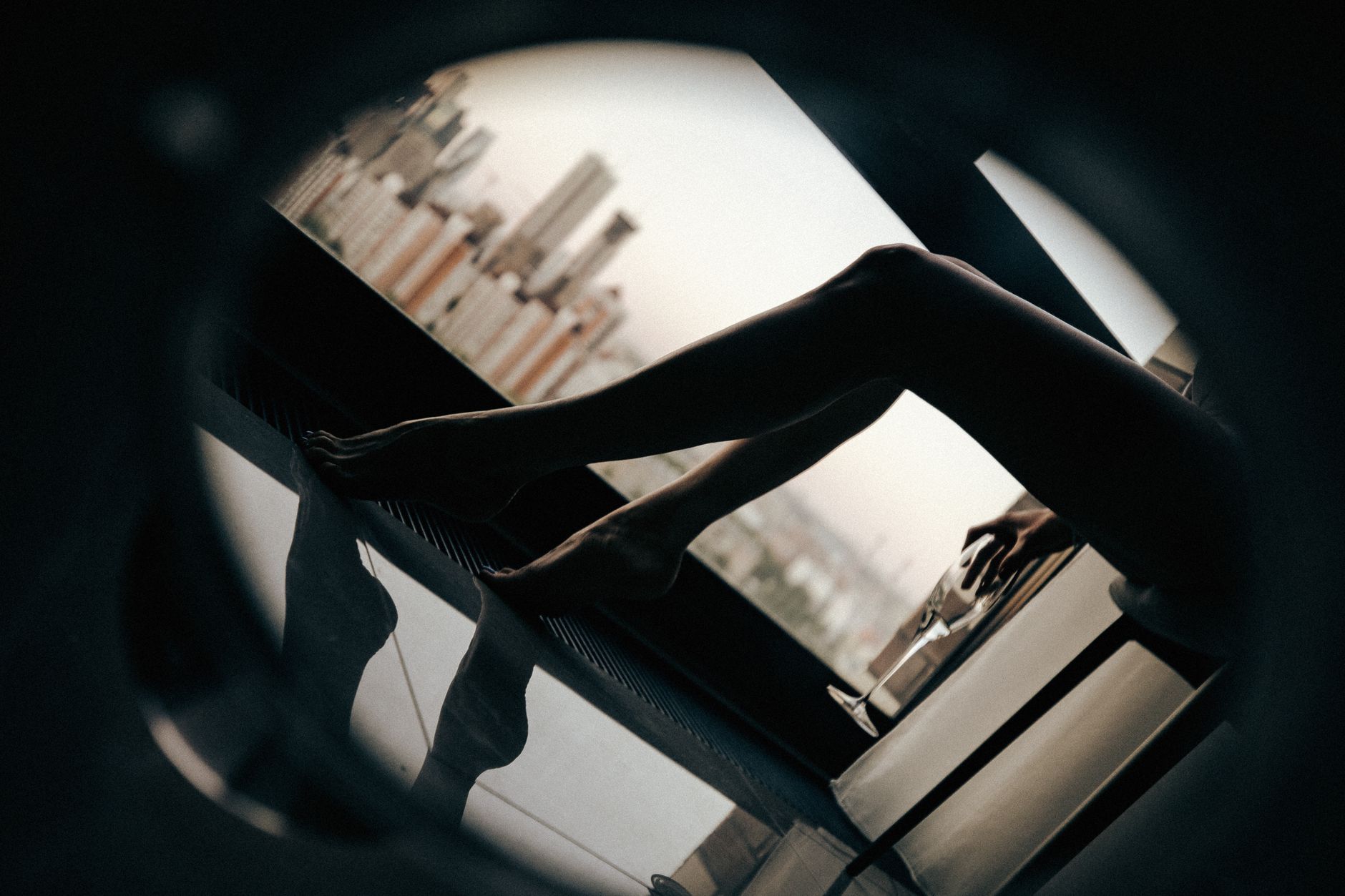 silhouette of a person s legs